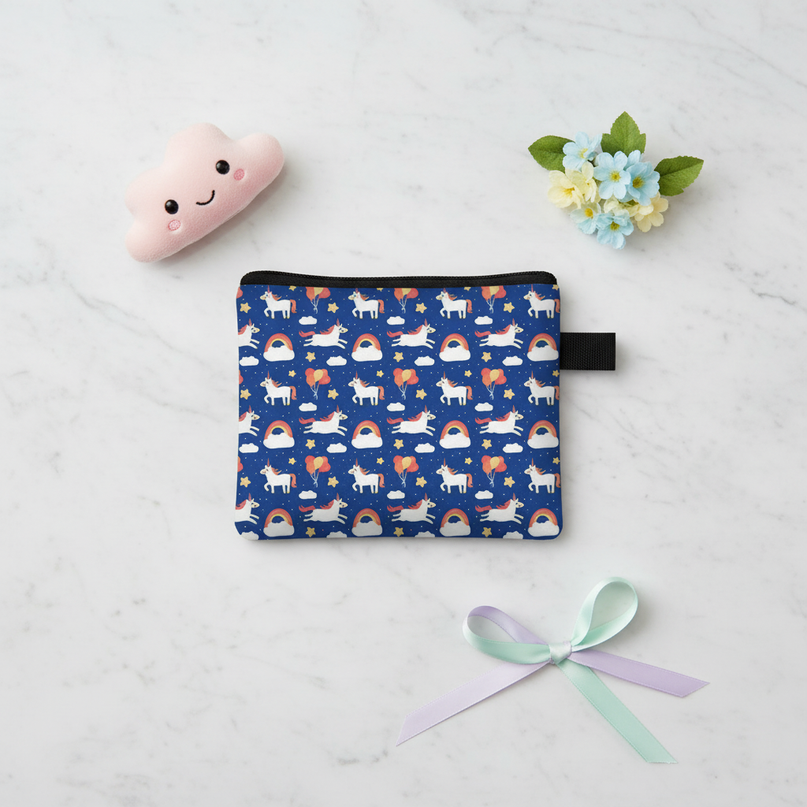 unicorn small purse - flat-lay