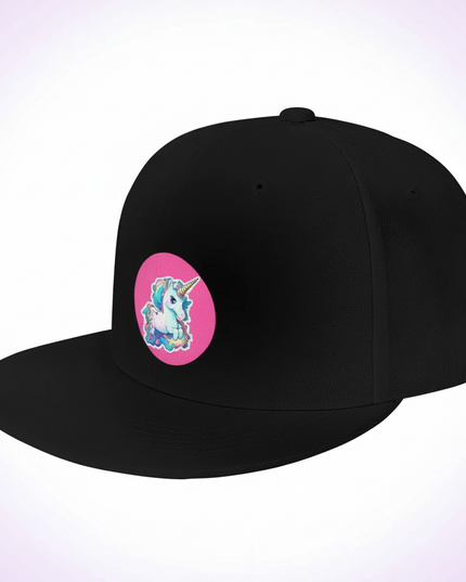 unicorn snapback hat - white-bg