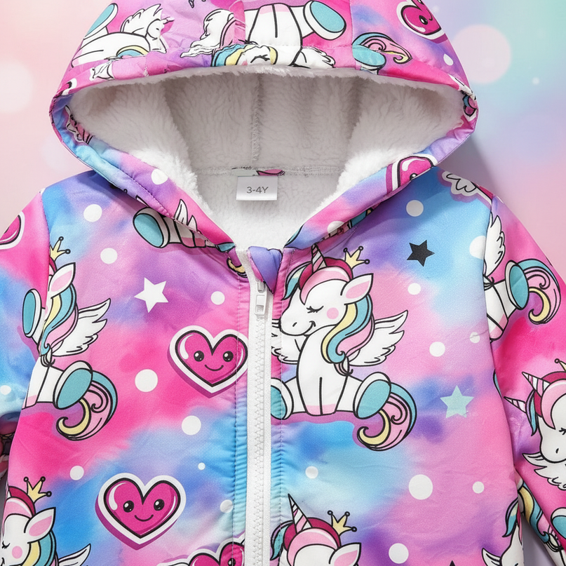 unicorn snow jacket - detail