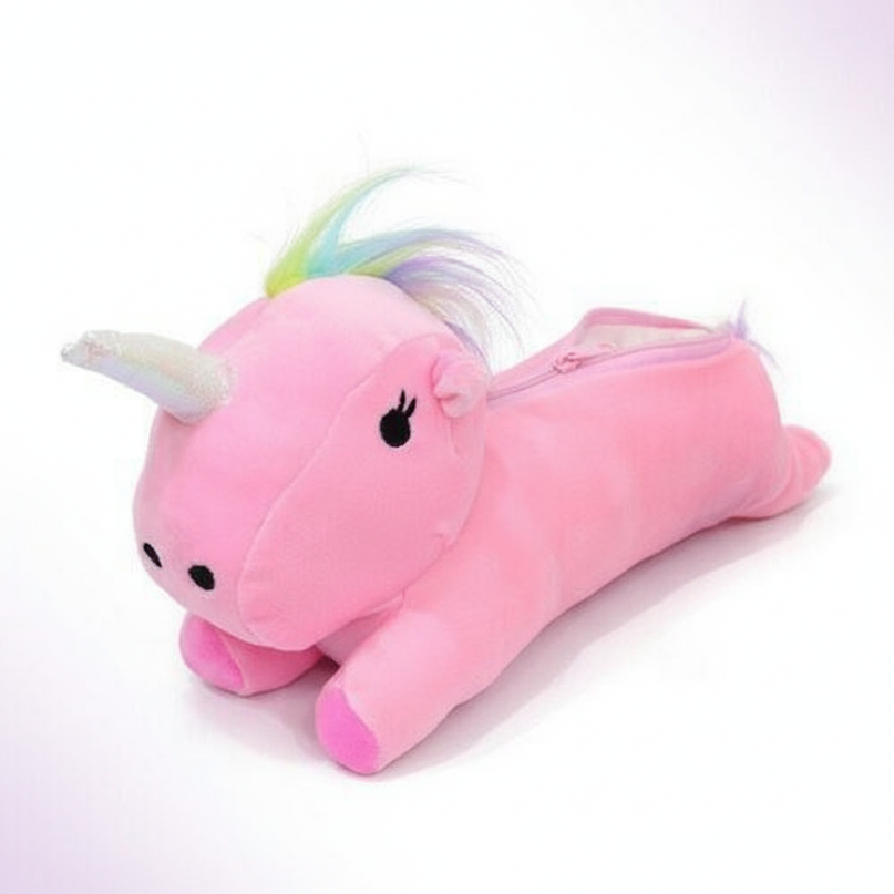 unicorn soft pencil case - white-bg