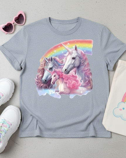 unicorn softball shirt - flat-lay