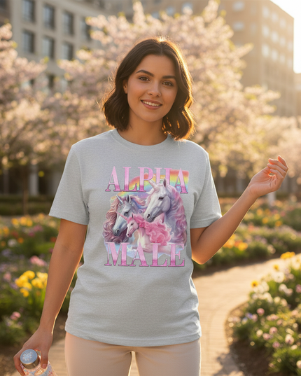 unicorn softball shirt - in-use