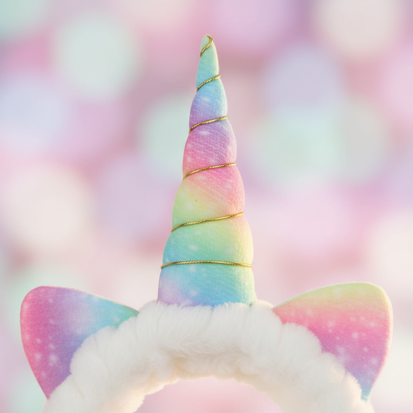 unicorn spa headband - detail