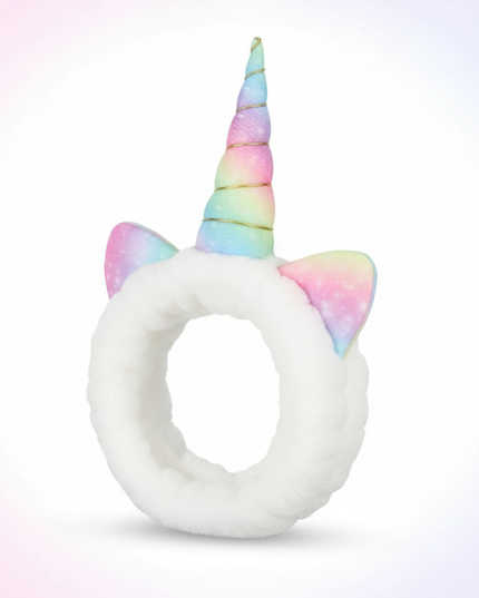 unicorn spa headband - white-bg