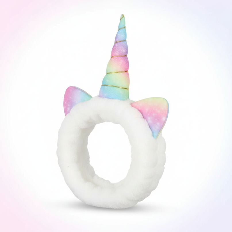 unicorn spa headband - white-bg
