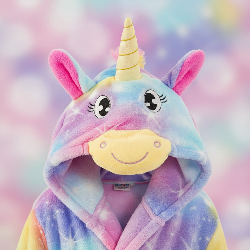 unicorn spa robe - detail