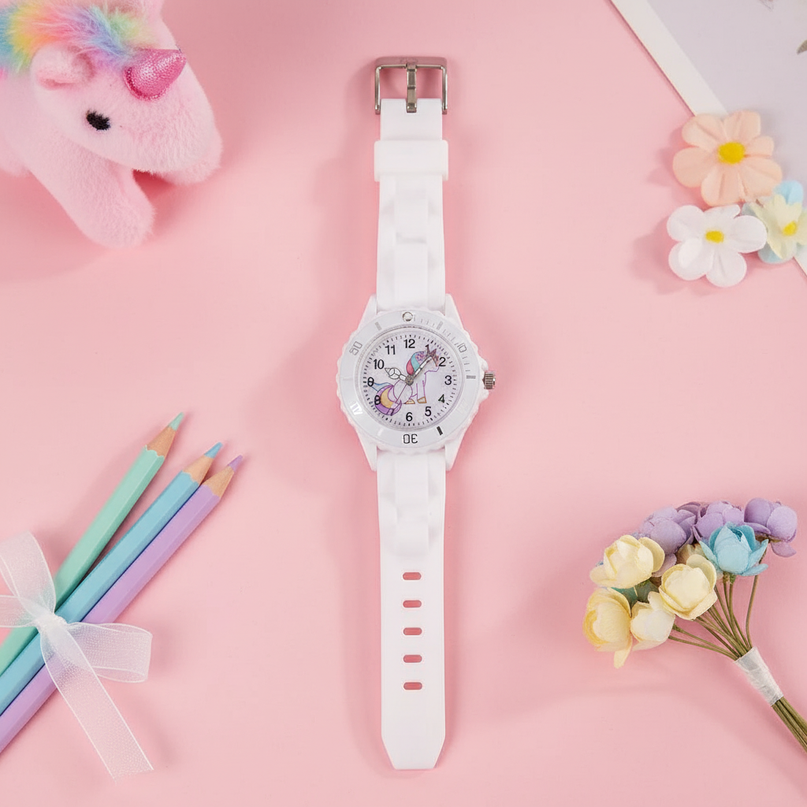 unicorn spinner watch - flat-lay