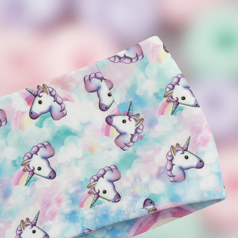 unicorn sport headband pastel - detail