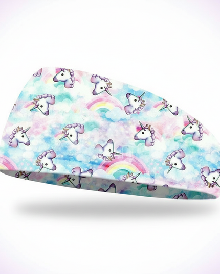 unicorn sport headband pastel - white-bg