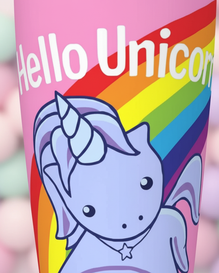 unicorn stainless steel tumbler - detail