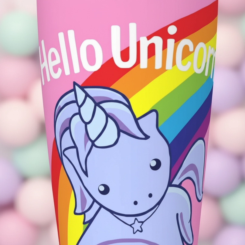 unicorn stainless steel tumbler - detail