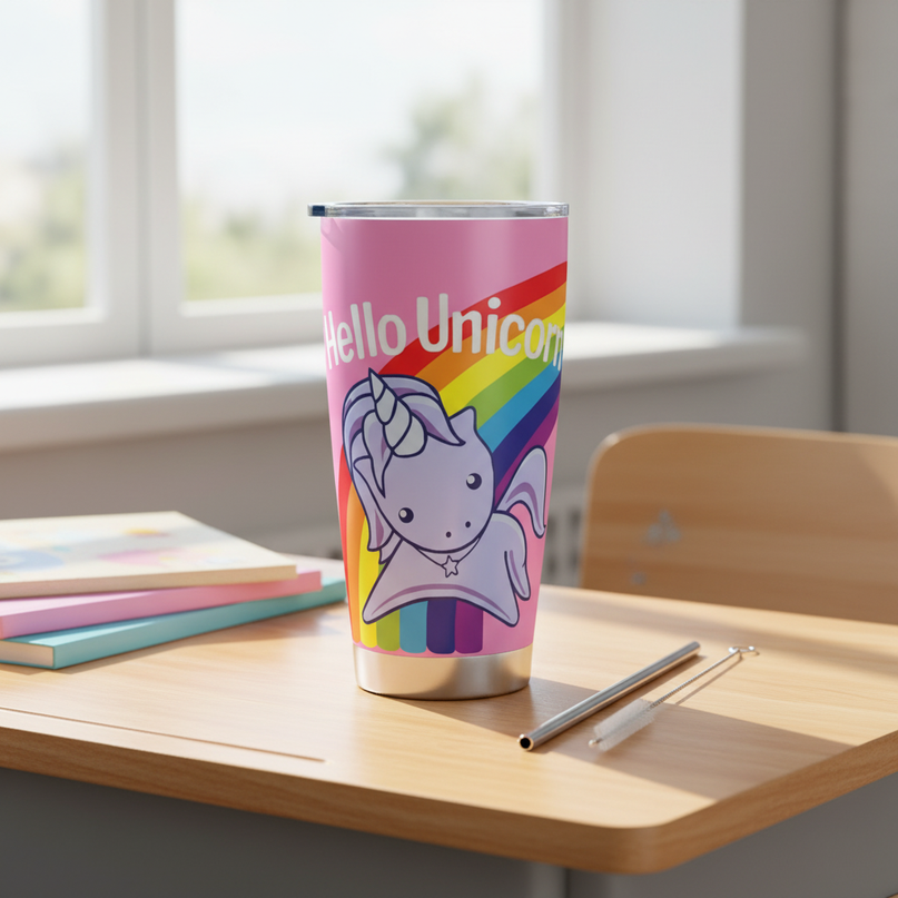 unicorn stainless steel tumbler - lifestyle
