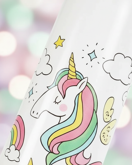 unicorn stainless steel water bottle - detail