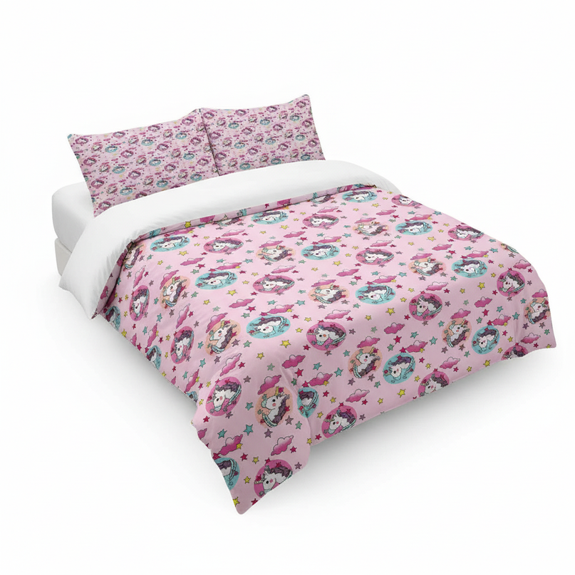 unicorn star bedding - white-bg