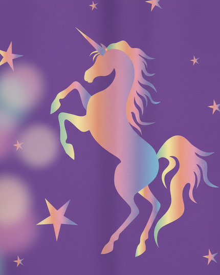 unicorn star curtains - detail
