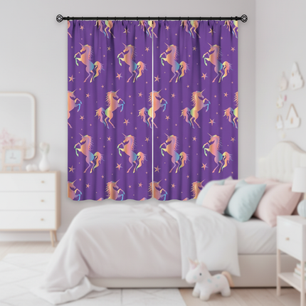unicorn star curtains - lifestyle