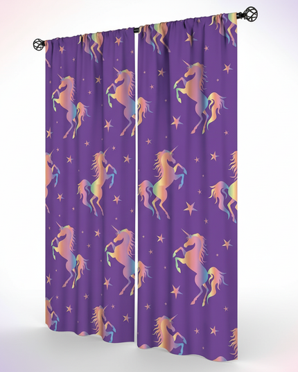 unicorn star curtains - white-bg