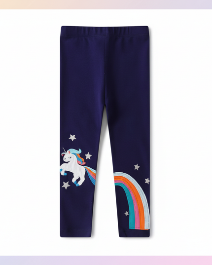 unicorn star leggings - white-bg