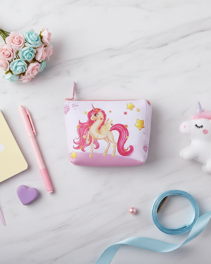 unicorn star print purse - flat-lay