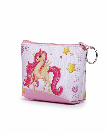 unicorn star print purse - white-bg