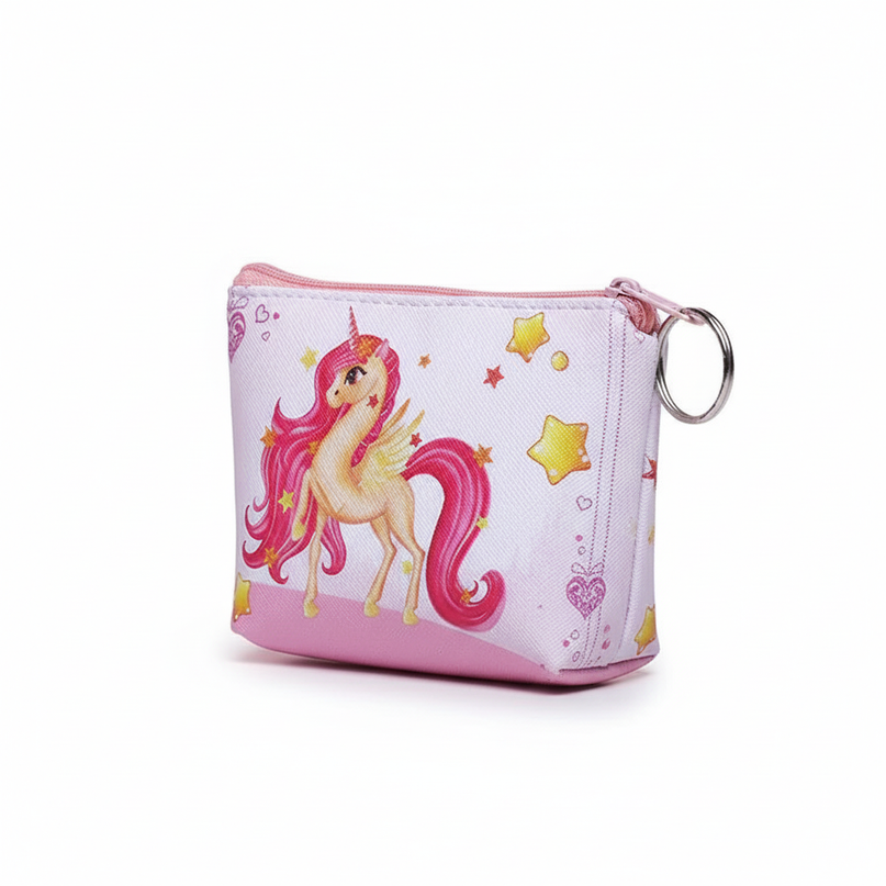 unicorn star print purse - white-bg