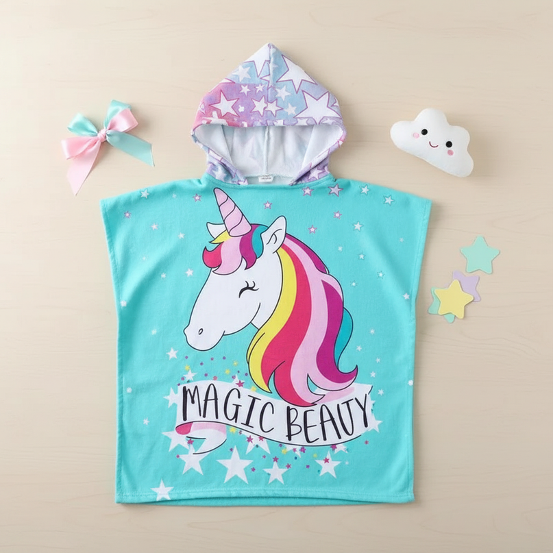 unicorn star robe - flat-lay
