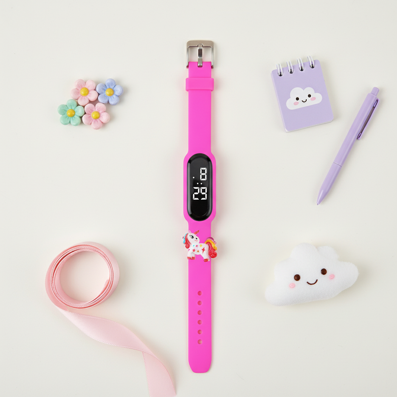 unicorn star watch - flat-lay