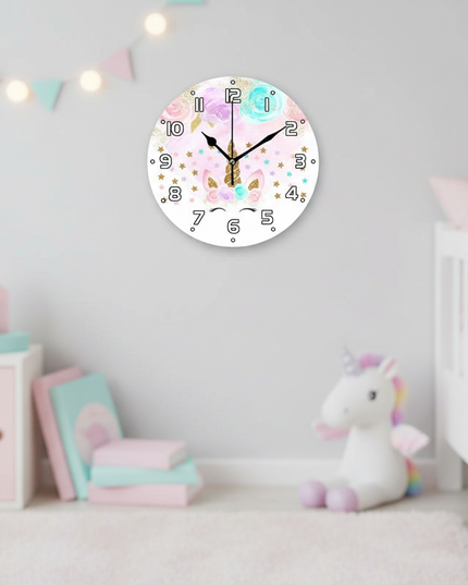 unicorn starry wall clock - lifestyle