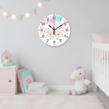 unicorn starry wall clock - lifestyle