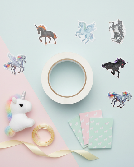 unicorn stickers bulk - flat-lay