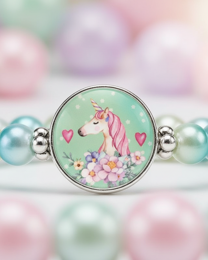 unicorn stretch bracelet - detail