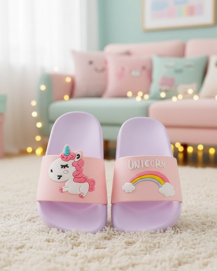 unicorn summer slippers - lifestyle