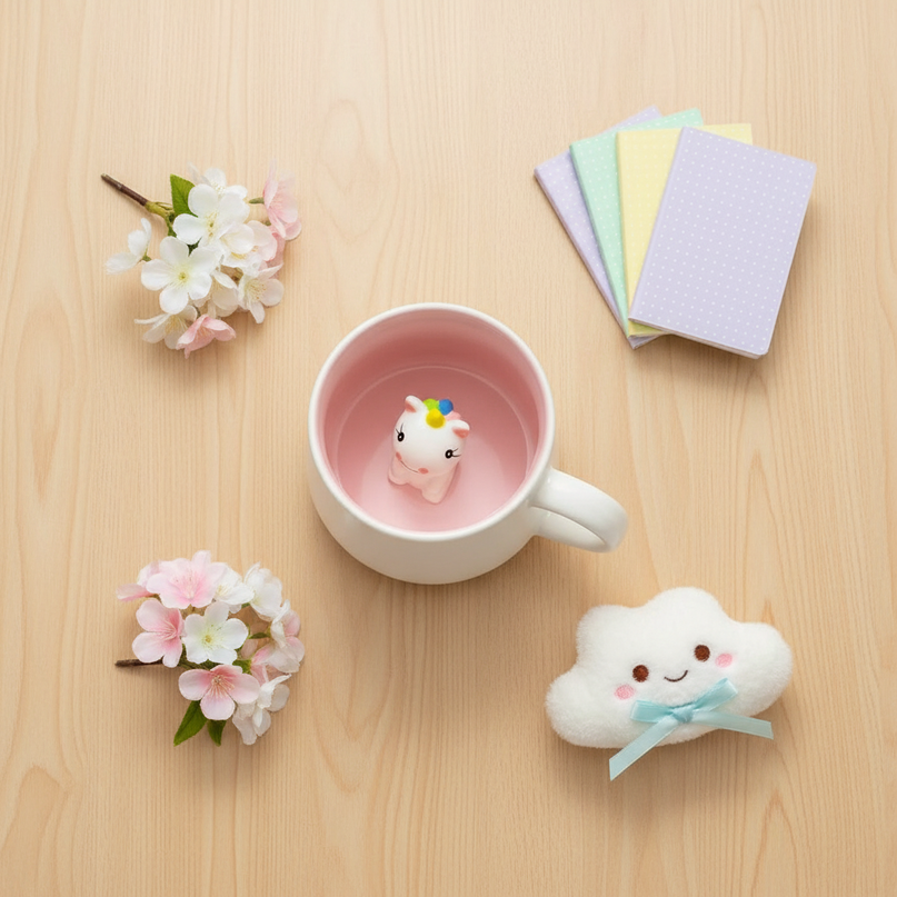 unicorn surprise mug - flat-lay