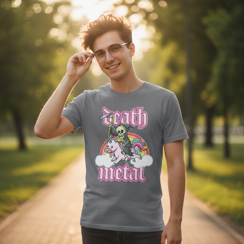 unicorn t shirt for men - in-use