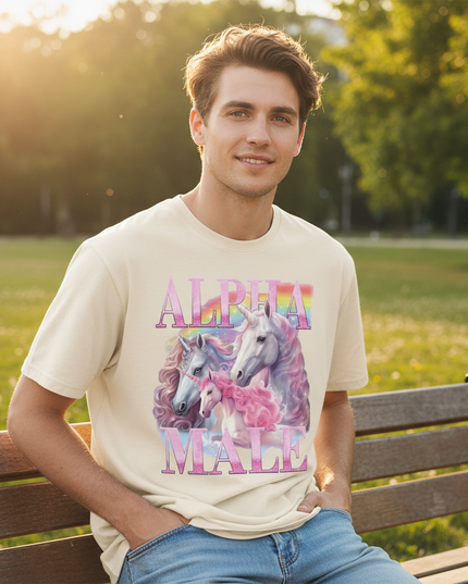 unicorn t shirt men - in-use