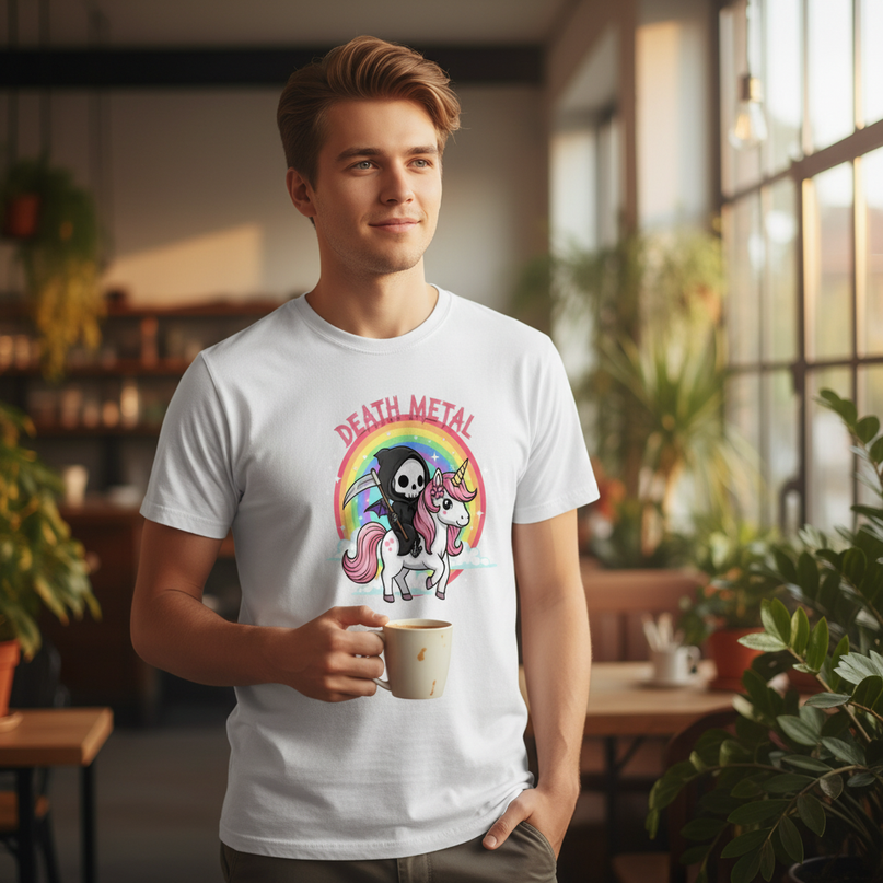 unicorn t shirt mens - in-use