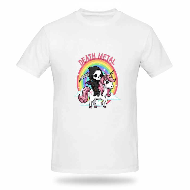 unicorn t shirt mens - white-bg