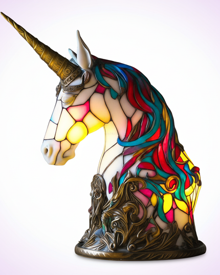 unicorn table lamp - white-bg