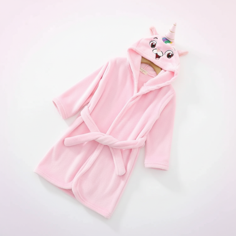 unicorn terry robe - white-bg