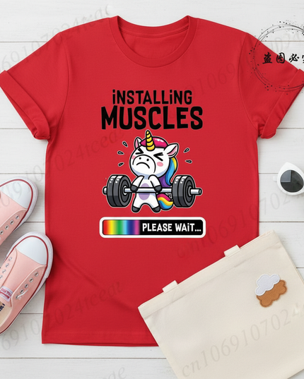 unicorn theme park shirt - flat-lay