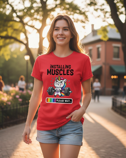 unicorn theme park shirt - in-use