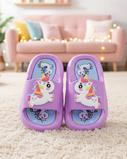 unicorn thick sole slippers - lifestyle