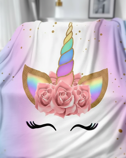 unicorn throw blanket - detail