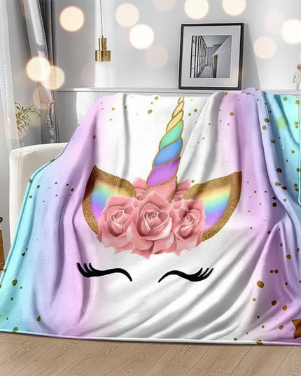 unicorn throw blanket - lifestyle