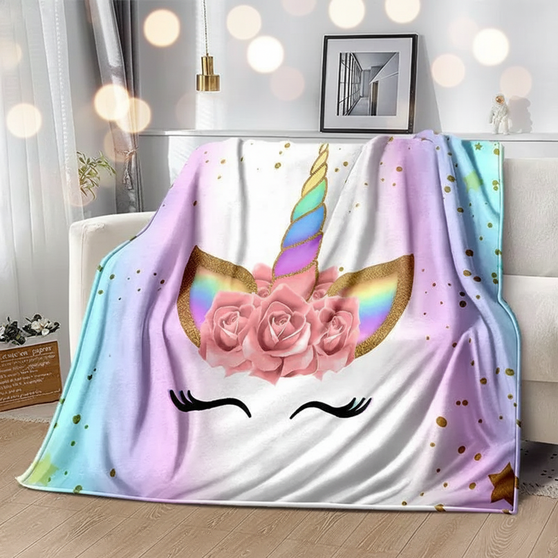 unicorn throw blanket - lifestyle