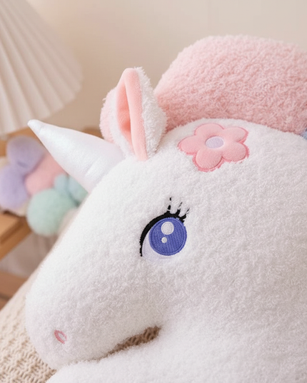 unicorn throw pillow - detail