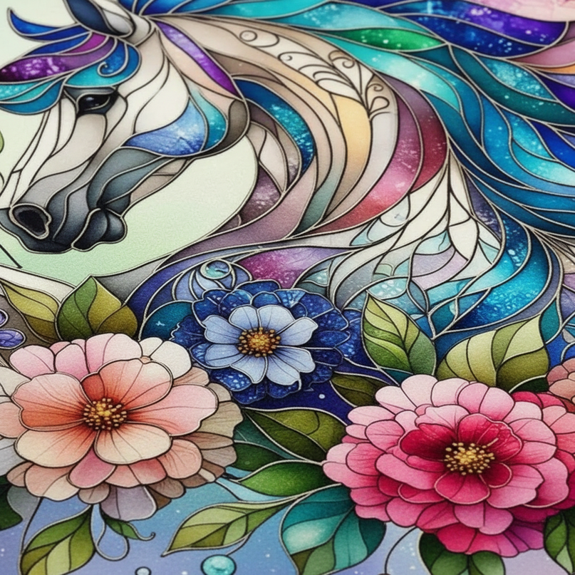 unicorn throw rug - detail