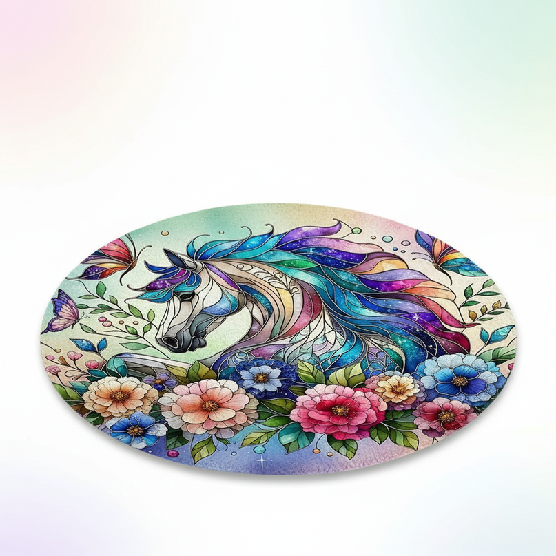 unicorn throw rug - white-bg