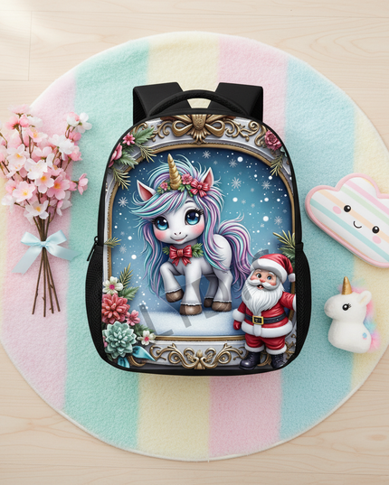 unicorn toddler bag kawaii print backpack - flat-lay