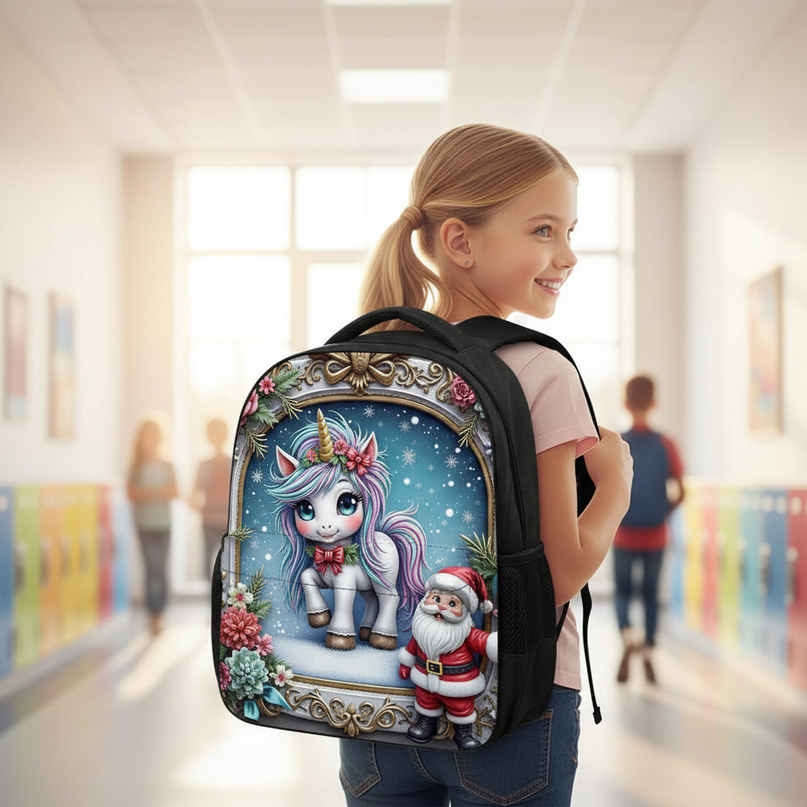 unicorn toddler bag kawaii print backpack - in-use